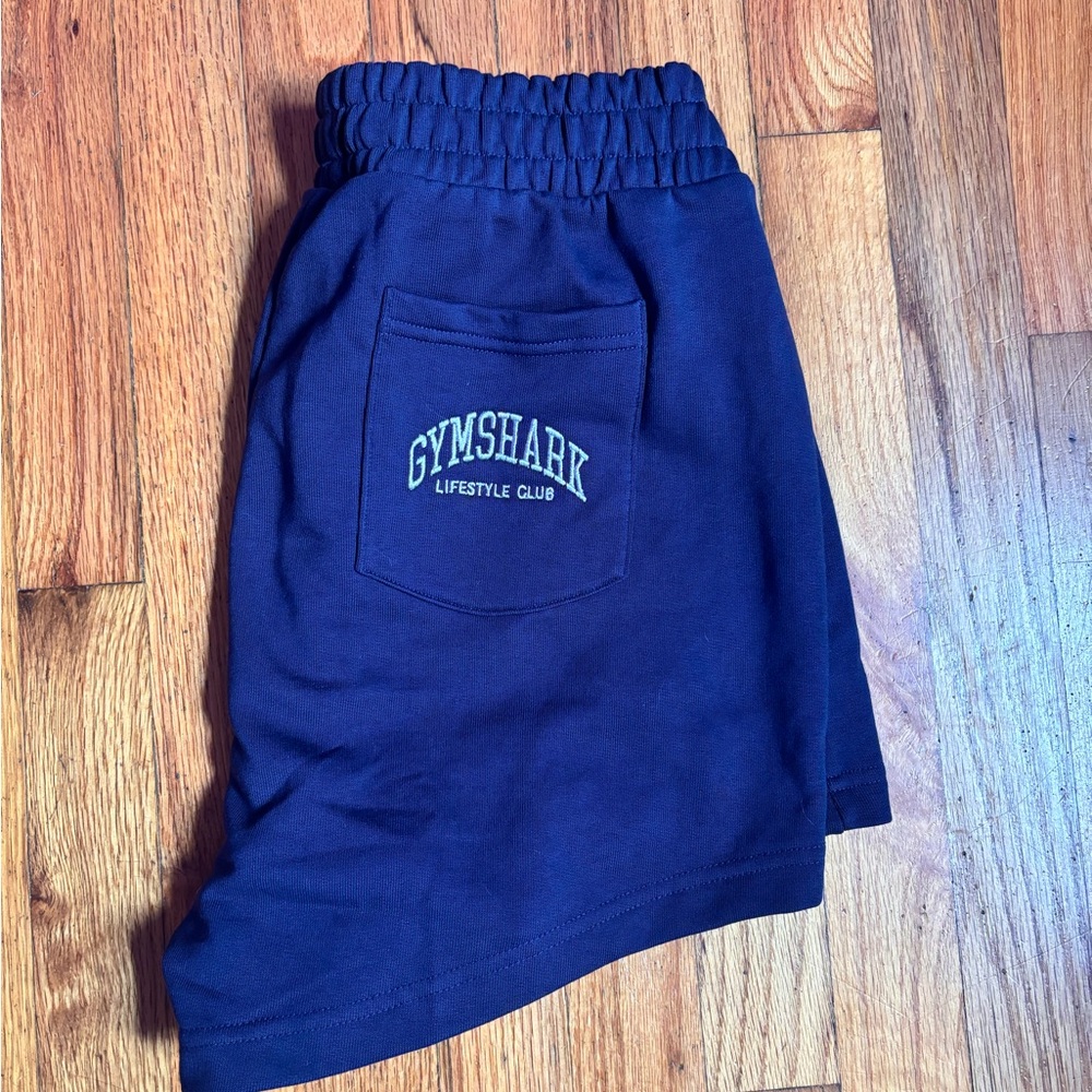 Gymshark Navy Elastic Waist Athletic Shorts
